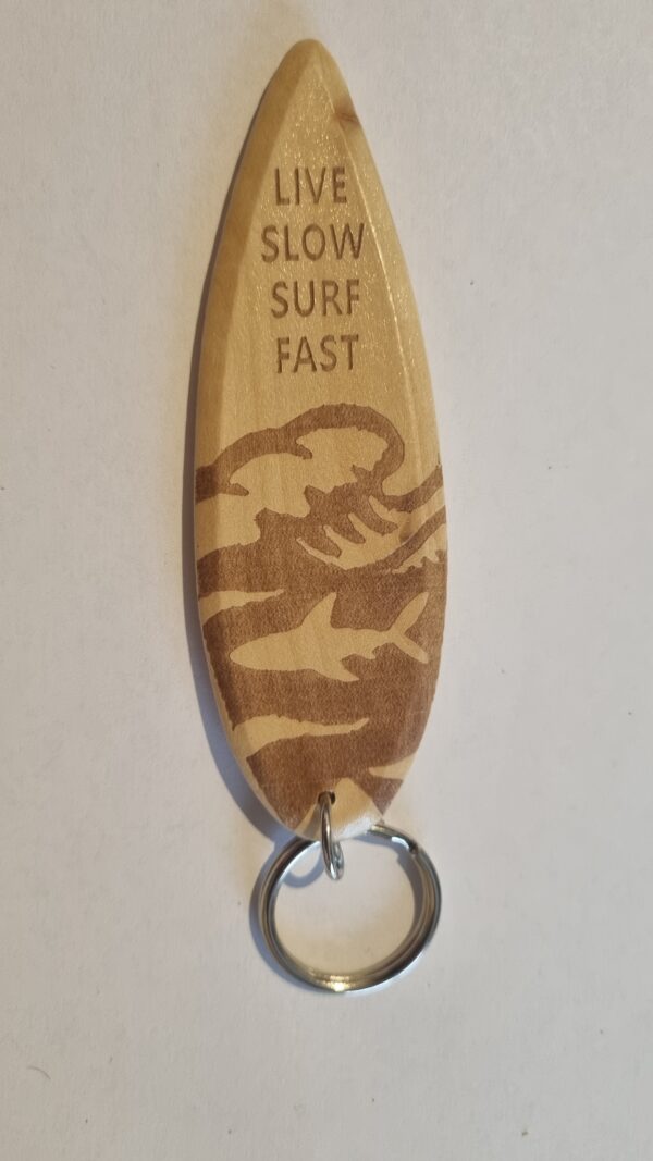 Porte-clés surf « Live slow surf fast  » – Image 2